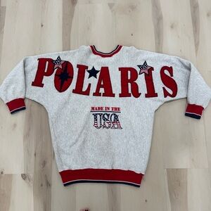 Vintage Polaris Sweater Crewneck Snowmobiling Retro 90's Men's Small
